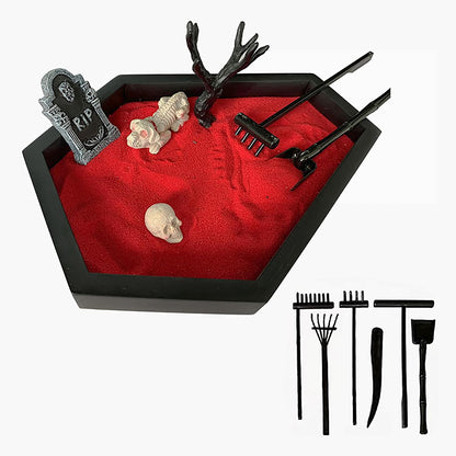 Zen Garden for Desk Gothic Gifts Office Desk Decor Mini Zen Garden Kit (Gothic Set A)