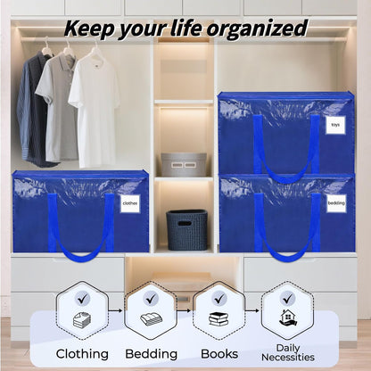 ukeetap Extra Large Clothes Storage Bins with Lids, Clear