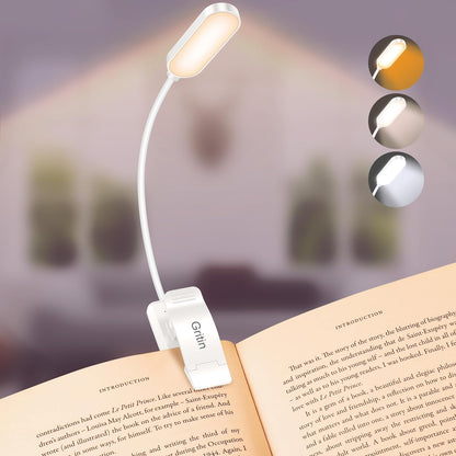 Gritin 16 LED Rechargeable Book Light for Reading in Bed