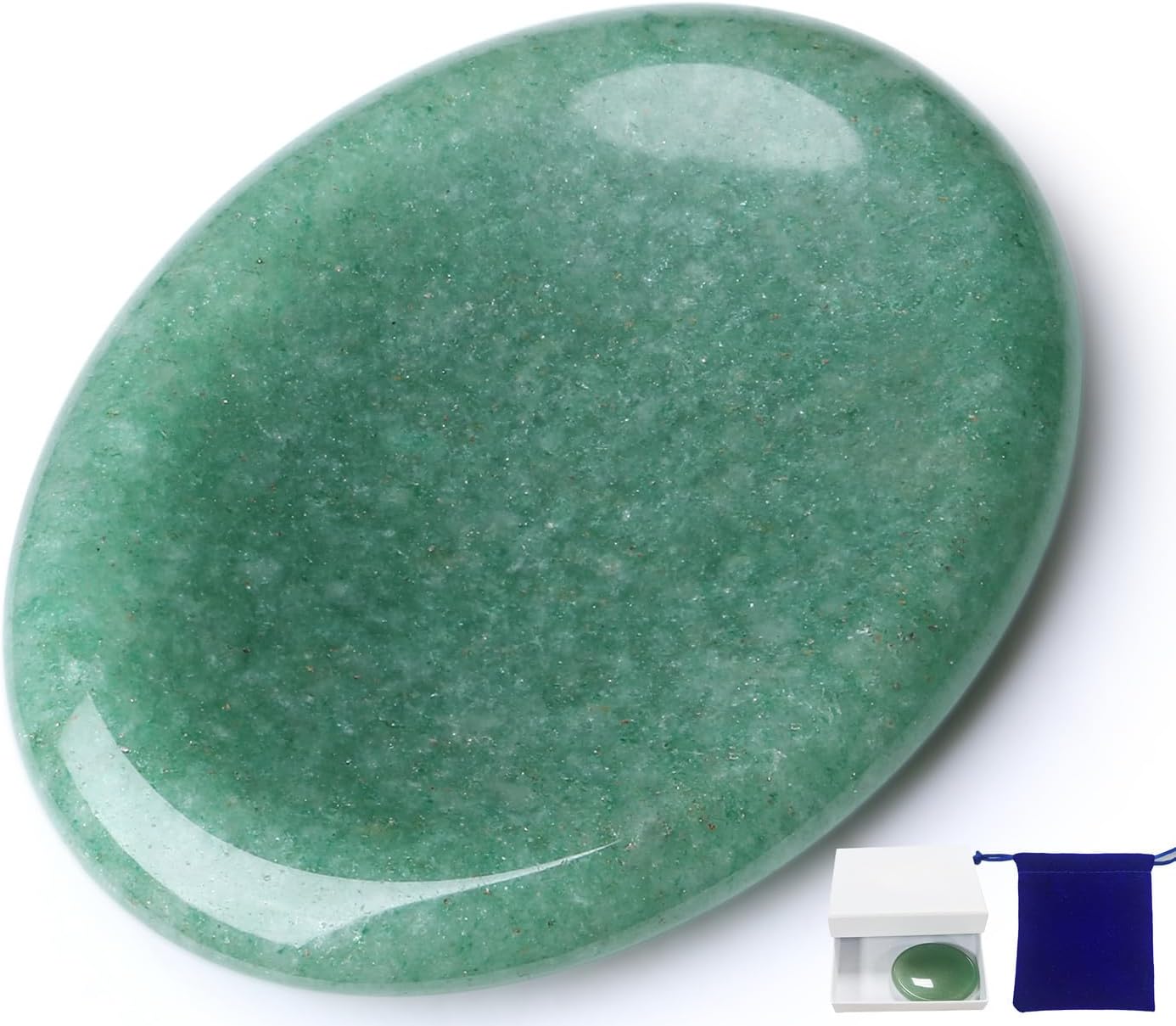 Worry Stone Crystals and Healing Stones Anxiety Fidgets Natural Meditation Accessories 7 Chakra Thumb Sensory Mental Health Depression Stress Anxiety Relief Items Mother's Day Gifts for Women
