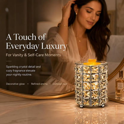 Leyoue Electric Crystal Wax Melt Warmer - Bulb Heating, Elegant Crystal Design, Quickly Melts Wax Blocks, Releases Long-Lasting Fragrance, Perfect Candle Wax Burner and Wax Warmer for Home Decor