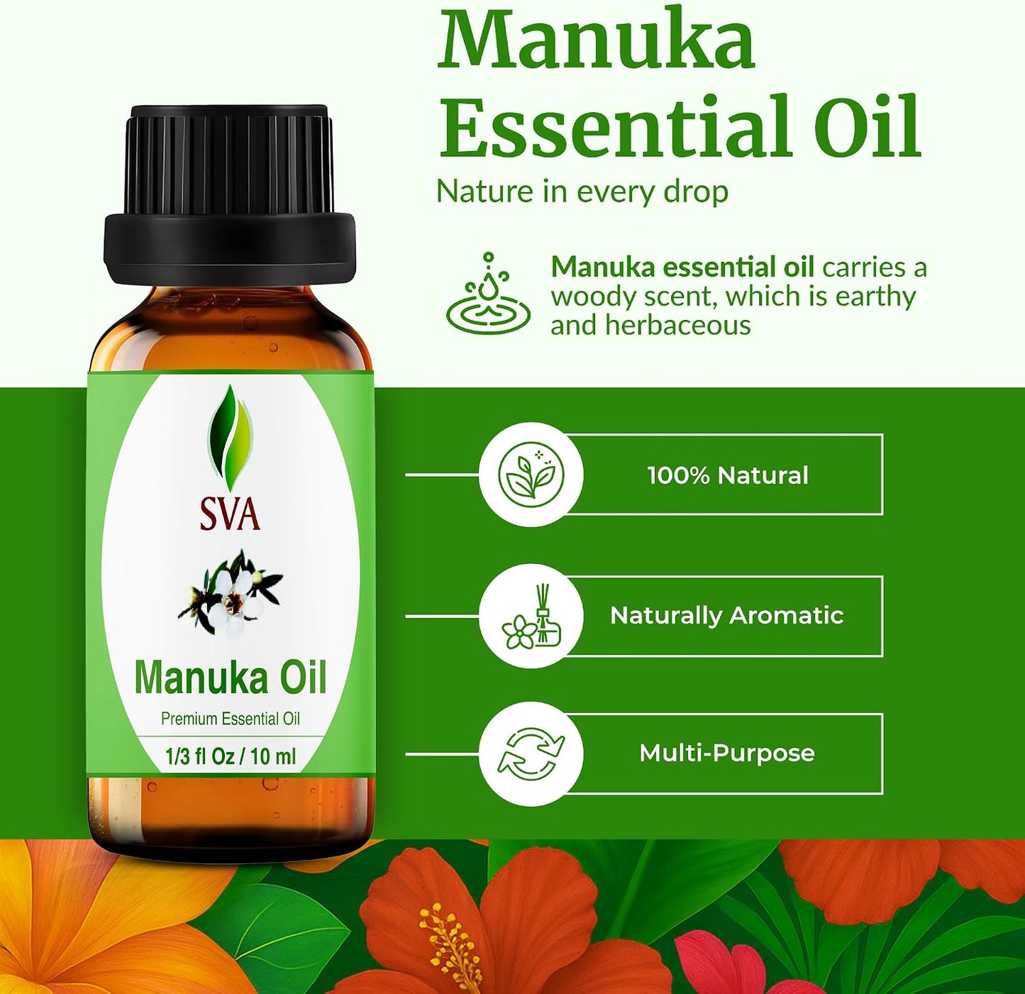 SVA Lavender Essential Oil 4 Fl Oz – for Diffuser, Skin & Hair Care – Ideal for Massage & DIY Blends – with Dropper