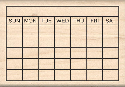 Stamps by Impression Journal, Habit Tracker, Calendar Rubber Stamp 2.25" x 2.75" 6 Row ST 1298