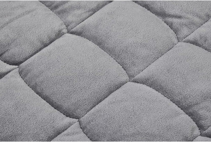 TONGDADA Weighted Lap Blanket 7lbs for Adult,Perfect for Relaxation, Lounging, Napping, Sleeping & Travel,Luxury Minky Weighted Body Blanket,Weighted Throw Blanket-Dark Grey Minky Dot, 29" x 24"