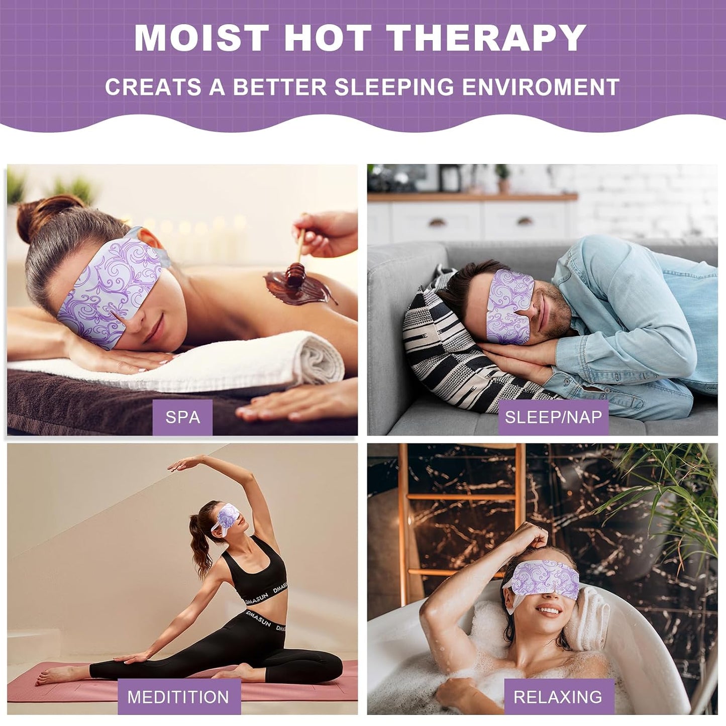16 Packs Steam Eye Mask,Warm Eye Compress for Dry Eyes Sleep Mask,Hot Auto Heated Eye Masks Relaxing Items for Women Moist Heat for Eyes Soothing Eye Fatigue,Disposable EyeMask for SPA Essentials