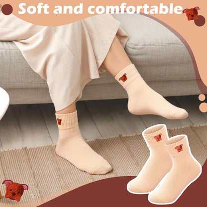 Eurzom 10 Pairs Socks Womens Crew Elastic Ankle Length Cotton Socks Aesthetic Cute Lightweight Low Cut Gifts for Women - Colors A