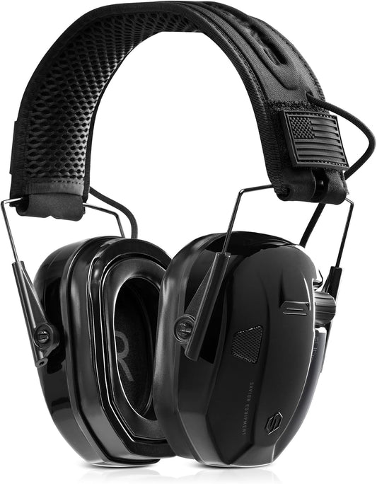 Savior Equipment Apollo Electronic Earmuffs For Shooting w/Gel Ear Pads, 24dB NRR, Noise Cancelling Ear Protection Headset