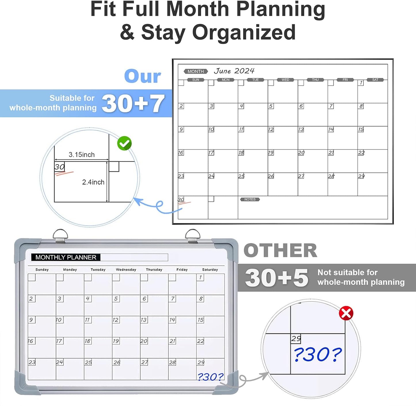ARCOBIS Monthly Calendar Whiteboard