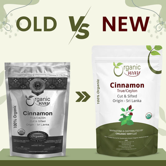 Organic Way True Ceylon Cinnamon Cut & Sifted - Origin Sri Lanka (4 Ounce)