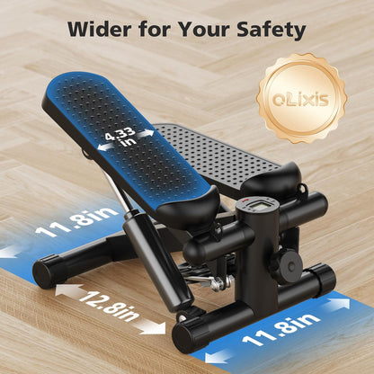 OLIXIS Steppers for Exercise At Home Workout Equipment, Mini Stepper Exercise Machine for Senior Citizens, Twist Stepper with Resistance Bands, Cardio Weight Loss Equipment Home Fitness