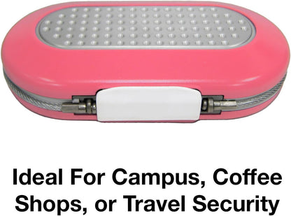Master Lock Small Travel Safe with Cable, Gray Combination Lock Box, 5900D