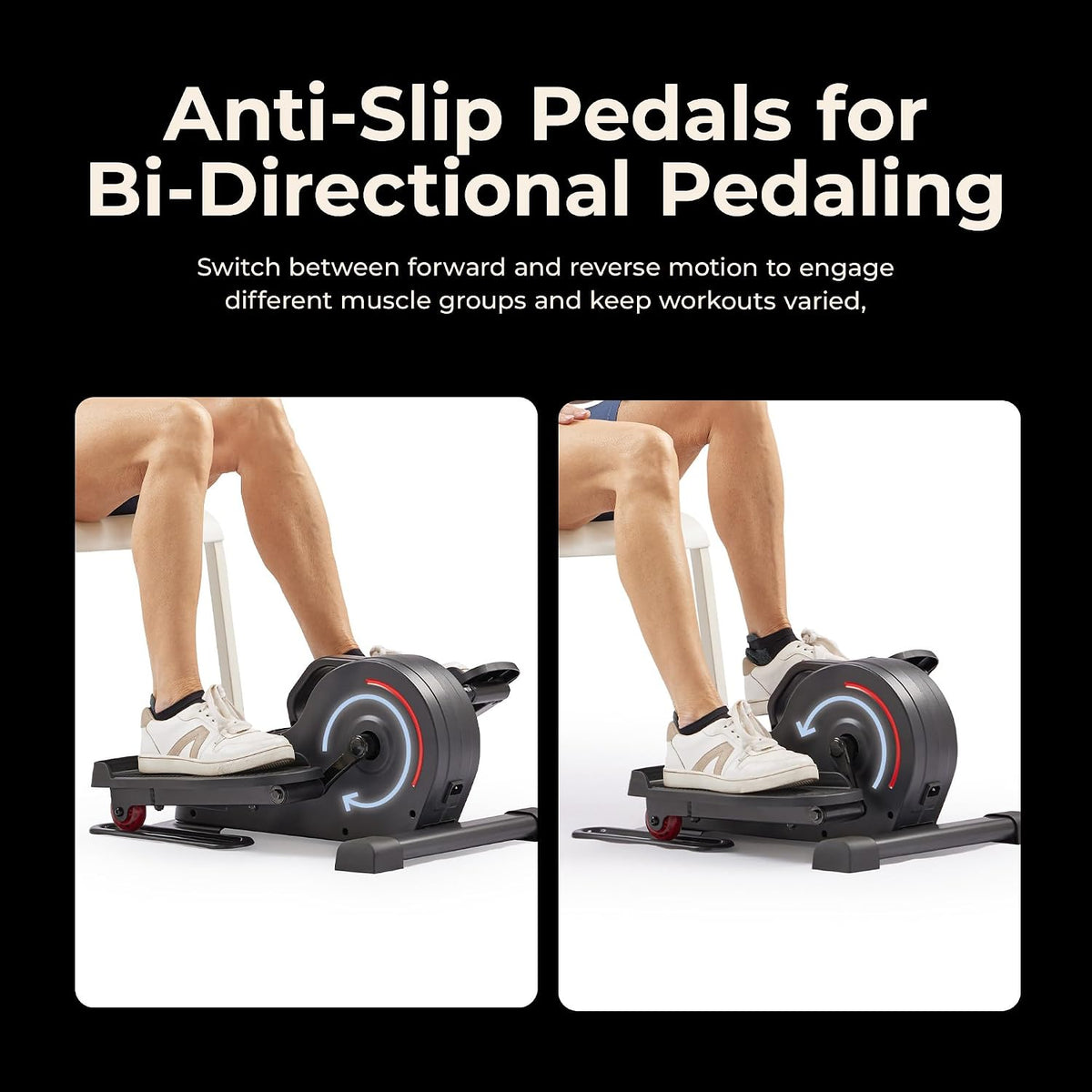 Sunny Health & Fitness Under Desk Pedal Elliptical Machine Leg Exerciser