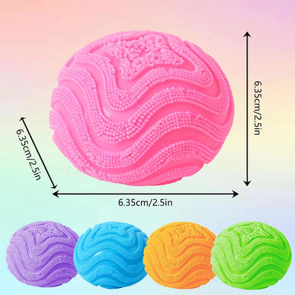 Fuzz Ball, Squishy Stress Ball, Soft Fidget Toy for Anxiety Relief, Fuzz Stress Ball, Sensory Squishy Ball Calming Tactile Grip for Focus & Relaxation (Purple)
