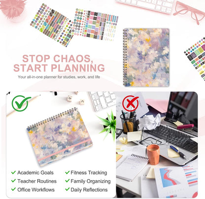 Planner 2026-2027, Weekly and Monthly Calendar Planner, JUL 2026 - JUN 2027 | A5(6.3'' x 8.5''), Hardcover, Agenda Book, Sprial Bound, Inner Pocket, Office and School Use