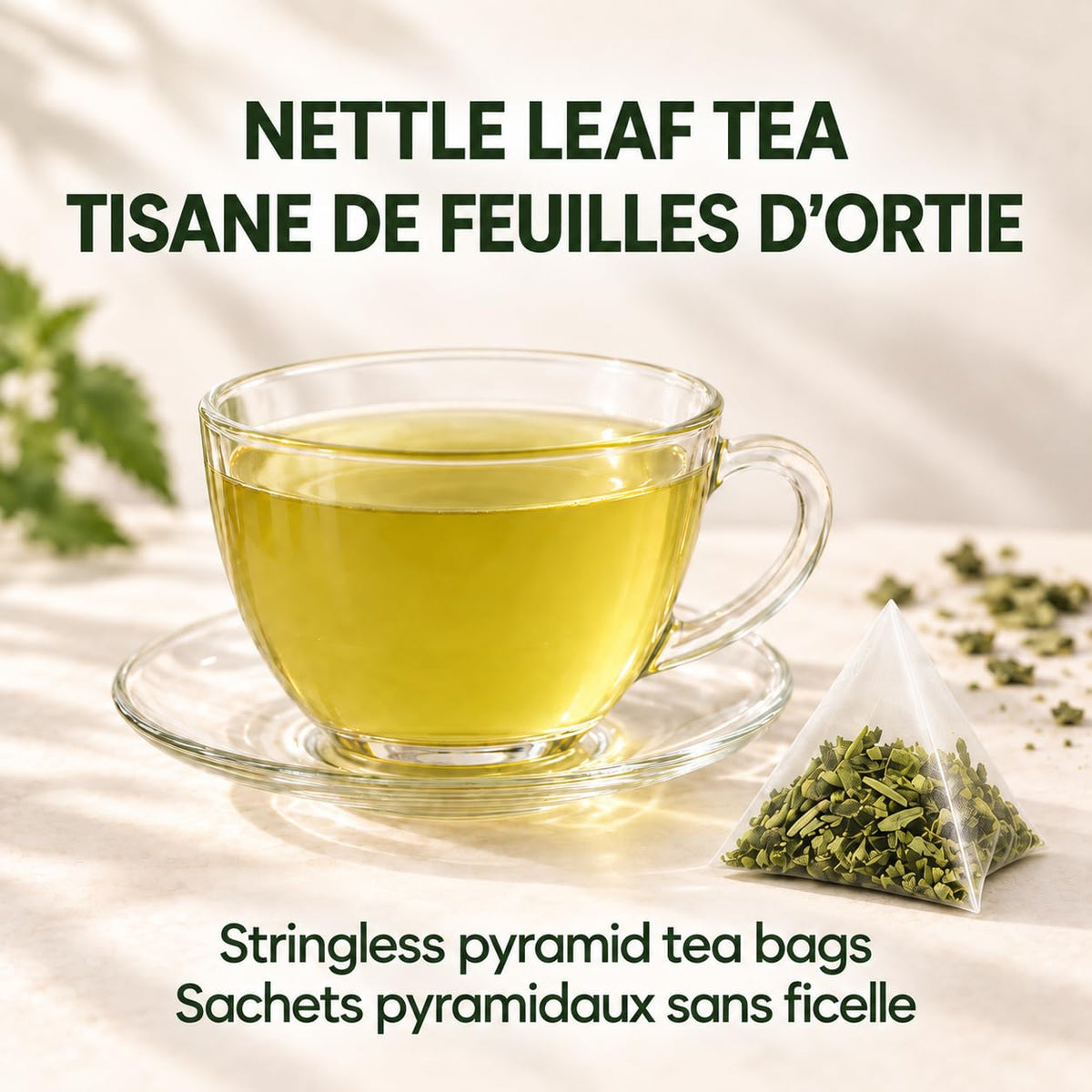 Tozzy Organic Nettle Leaf Tea – 100 Count, Plant-Based Pyramid Tea Bags