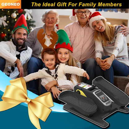 Under Desk Elliptical Machine, Electric Elliptical Exerciser for Senior, Quiet & Small Electric Seated Pedal Exerciser for Home with Monitor, Remote Control & 12 Adjustable Speeds