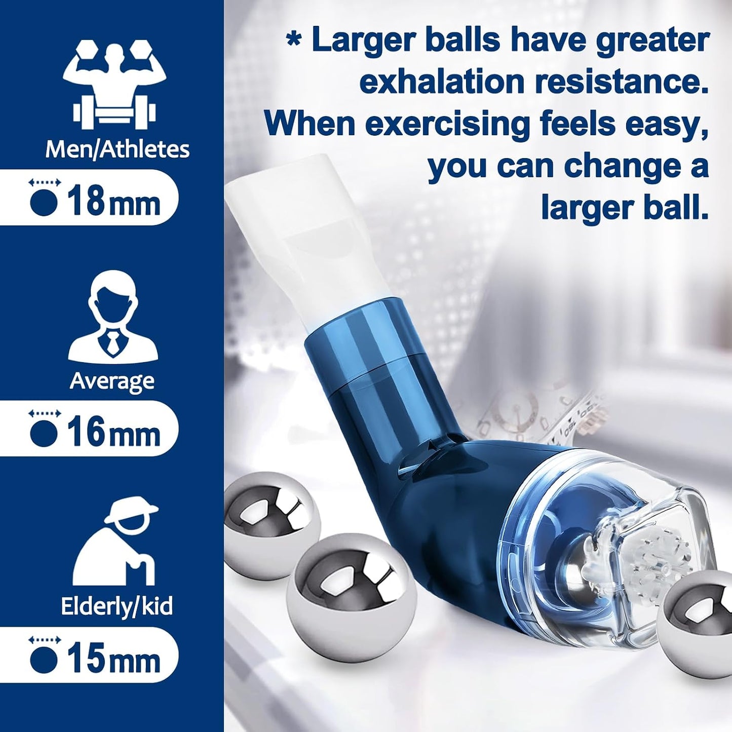 Flutter Valve Device for Lungs, Breathing Exercise Devicefor Lungs, Adjustable Resistance for Natural Mucus Removal, Portable Lung Exerciser Device | Breathing Trainer
