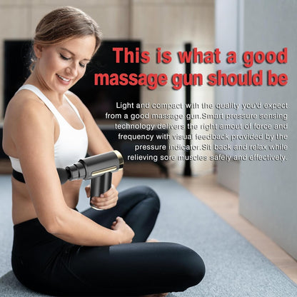 Jancane Mini Massage Gun, Deep Tissue Muscle Massager with 6 Speeds & 4 Heads, Super Quiet Handheld Percussion Massager for Pain Relief, Athletes, Office Workers & Parents, Portable Gift
