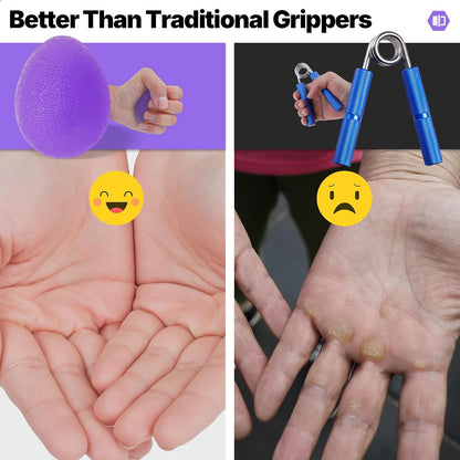 Stress Balls for Adults, Hand Exersicers for Strength, Squeeze Balls for Hand Therapy, Hand Exersice Balls for Hand, Finger and Wrist Training with Carrying Bag