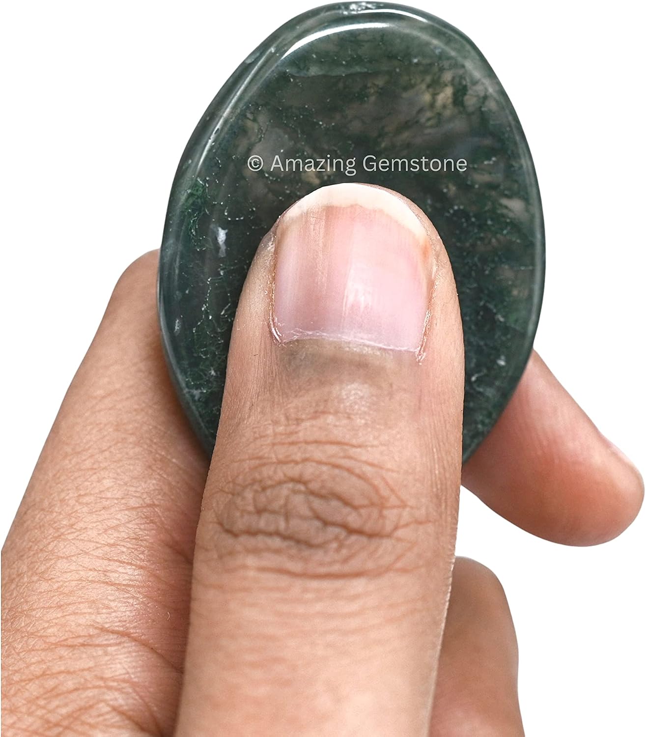 Amazing Gemstone Labradorite Thumb Worry Stone, Anxiety Stone, Healing Crystals - Piedra Crystal Fidget for Gift, Meditation, Calming, Relaxation, Stress Relief - Colors A
