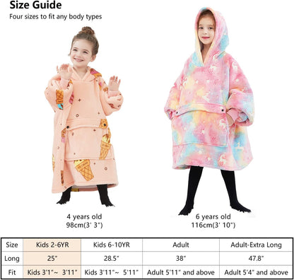 KFUBUO Wearable Blanket Hoodie for Adults Sherpa All Patterns Cat Oversized Sweatshirt Blanket with Pockets for Women