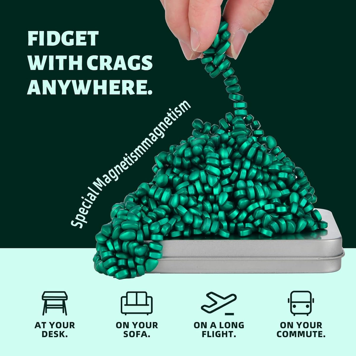 LCVUUK Magnetic Putty Rocks, Blue More Than 600 Weak Magnetic Smooth Ferrite Pebbles, Desk Toys and Time-Killer for Adults