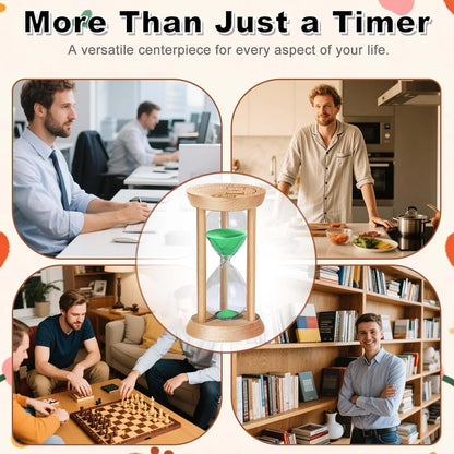 2 Minute Wooden Sand Timer,2 Min Hourglass, Small Sand Watch, Reloj De Arena, Hour Glass Sandglass for Home, Office, Decorative, Game, Classroom