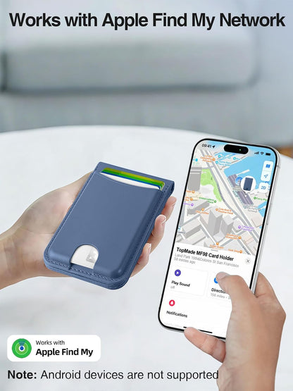 TopMade for MagSafe Wallet Works with Find My, Strongest Magnetic Wallet