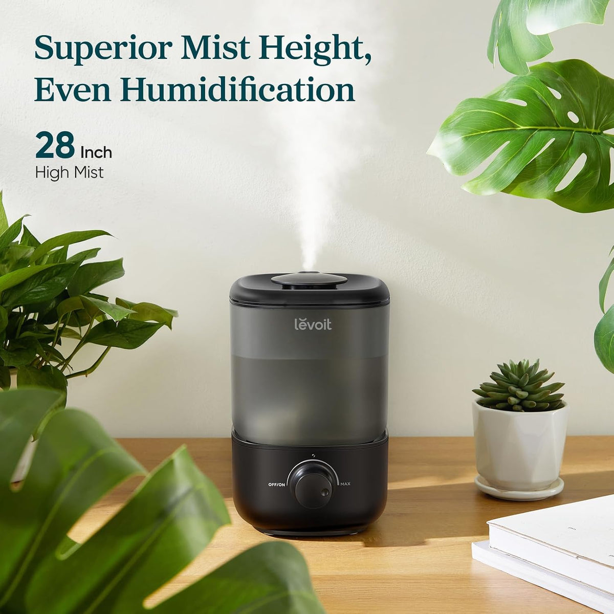 Levoit Humidifiers for Bedroom, Smart Warm and Cool Mist, Symptom Relief