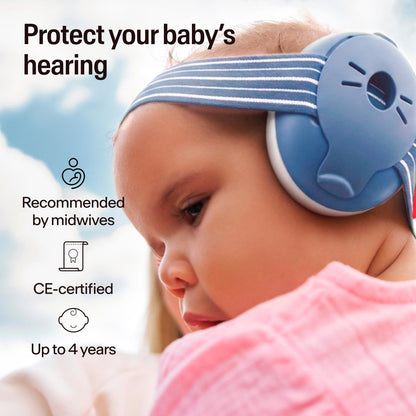 Alpine Muffy Baby Ear Protection for Babies and Toddlers up to 36 Months - CE & ANSI Certified - Noise Reduction Earmuffs - Comfortable Baby Headphones Against Hearing Damage & Improves Sleep - Blush