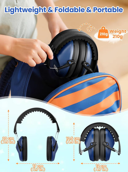 Dr.meter Ear Muffs for Noise Reduction: 27.4SNR Noise Cancelling Headphones for Kids Adults, EM100 Adjustable Hearing Protection Earmuffs for Monster Jam, Autism Sensory, Concerts, Fireworks