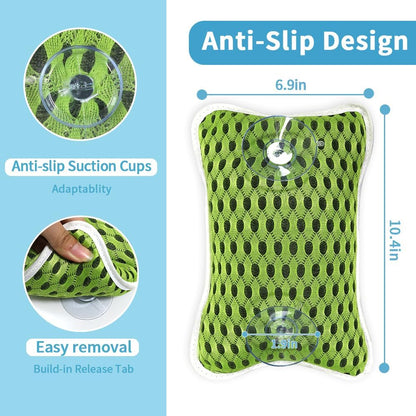 Luxury Bath Pillows for Tub, Slip Resistant Waterproof Bath Pillows for Tub Neck and Back Support with 2 Strong Suction Cups, Relaxing Spa Essentials