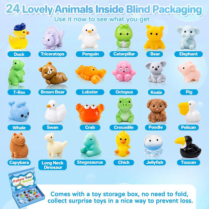 Bath Bombs for Kids with Surprise Inside, 24 Pack Kids Bath Bombs with Toys Inside Gift Set, Kid Bubble Bath Fizzy for Girls Boys with Bath Toys