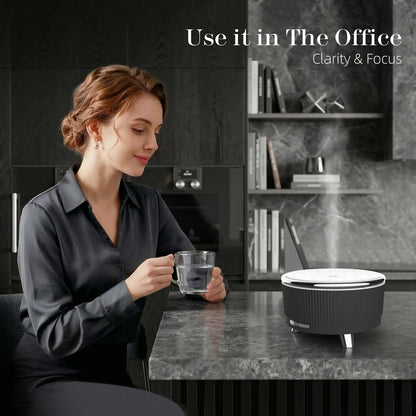20-Hour Long-Lasting Aromatherapy, 500ML Large Essential Oil Diffuser: Ultrasonic Cool Mist Humidifier with Remote Control, 7 Color Lights, Timer, Auto-Off for Home/Bedroom/Yoga (White)
