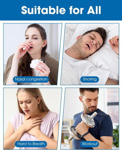 MQ 100ct Nasal Strips for Snoring Black Nose Strips for Breathing Extra Strength Snore Strips to Open Nasal Passages, Relieve Nasal Congestion