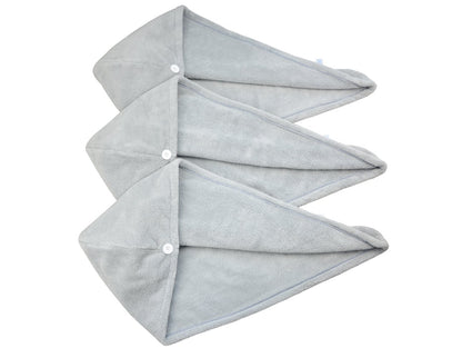 HOPESHINE Hair Towel Twist Microfiber Bamboo Fabric Women's Soft Shower Towels for CurlyHair Turban Wrap Drying Cap Great Gift for Girls 3-Pack
