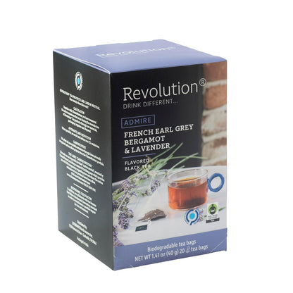 REVOLUTION TEA® Earl Grey Lavender [THE ORIGINAL] – French Earl Grey Bergamot & Lavender – Premium Full Leaf Tea – Biodegradable Infuser Tea Bags – Flavored Black Tea – 20 Bags