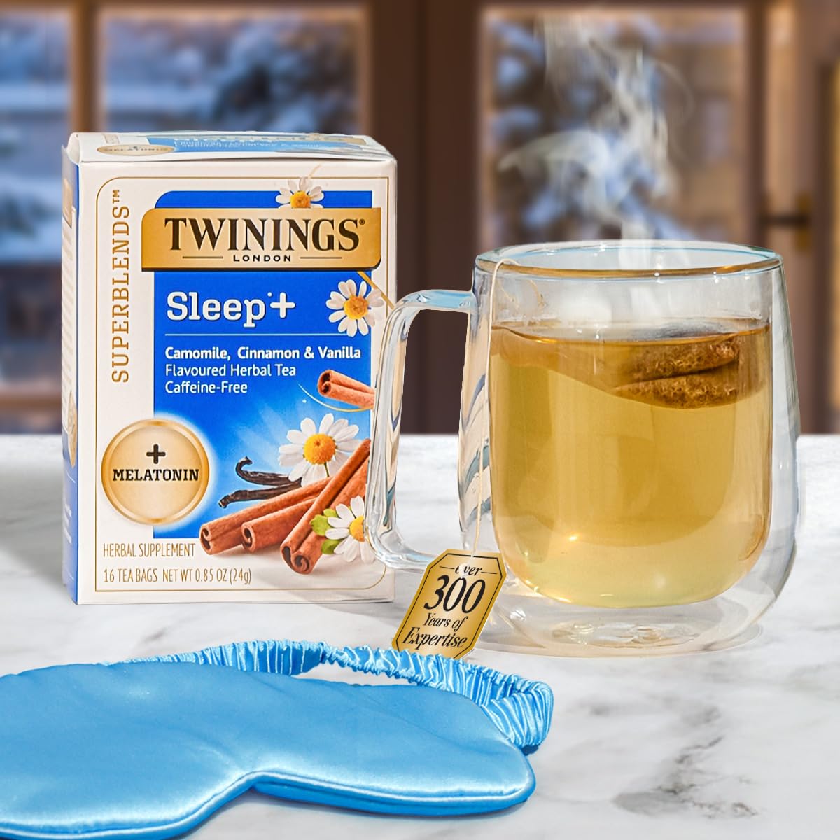Twinings Peppermint with Probiotics Herbal Tea, 18 Count (Pack of 6), Supports Healthy Digestion, Naturally Caffeine-Free, Enjoy Hot or Iced, 108 Teabags