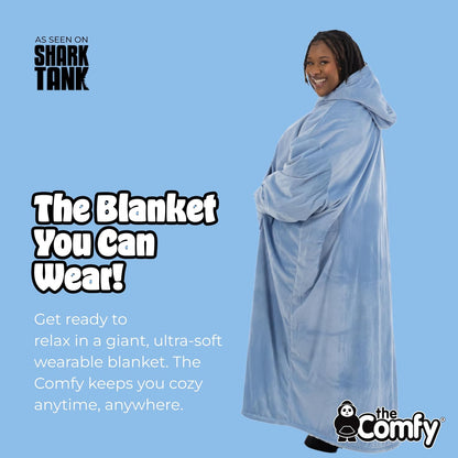 THE COMFY Original | From Shark Tank | Patented | Oversized Sherpa Wearable Blanket Hoodie| Gift for Women & Men | One Size