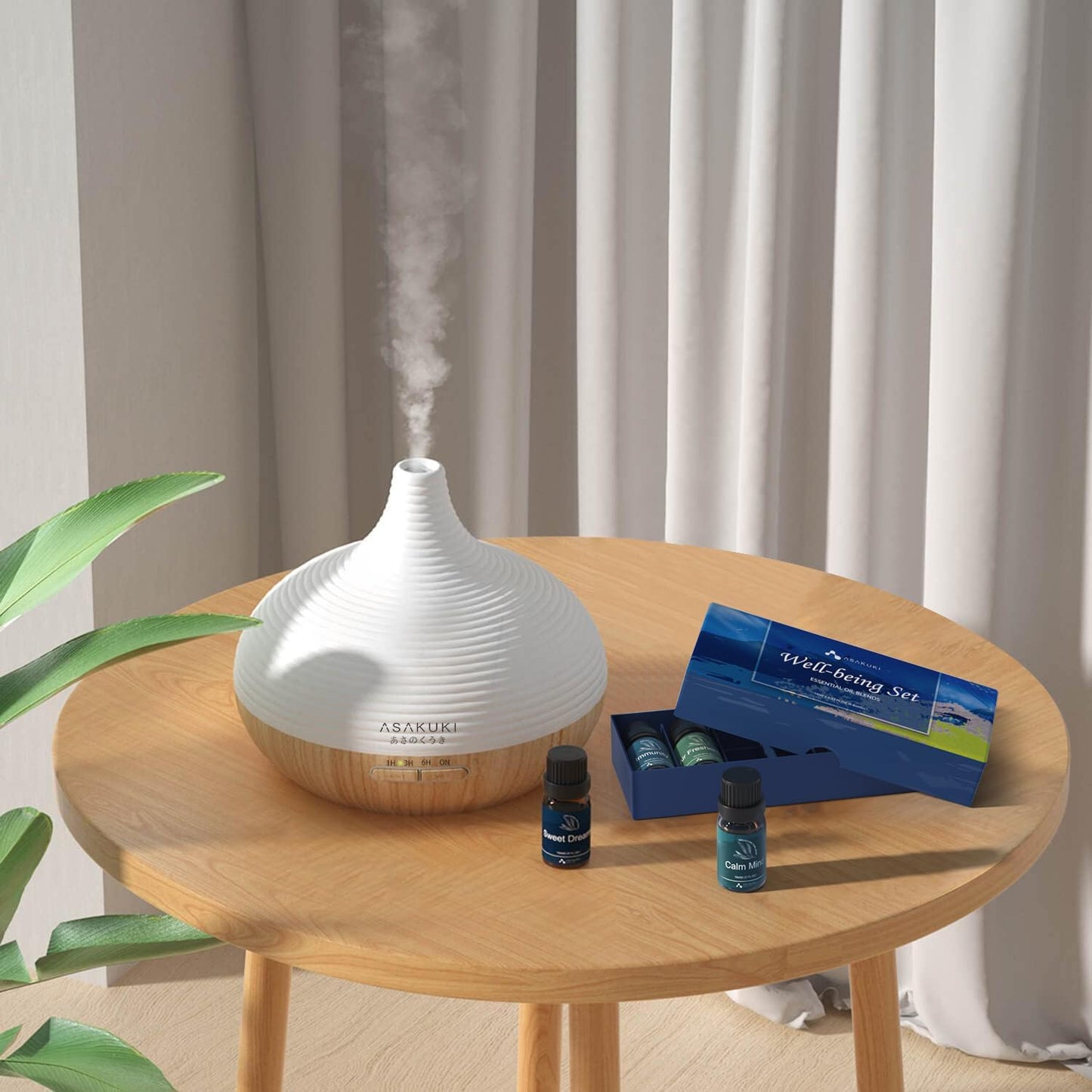 ASAKUKI Essential Oils for Diffuser –6 Mood Essential Oil Blends (Breathe, Uplift, Sensual, Balance, Unwind, Rest) for Morning to Night Rituals, Home & Daily Use-Thoughtful Gift