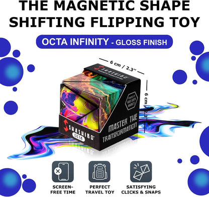 Shashibo DODECA Magnetic Puzzle Cube, Stress Relief Fidget Toy - Colors A