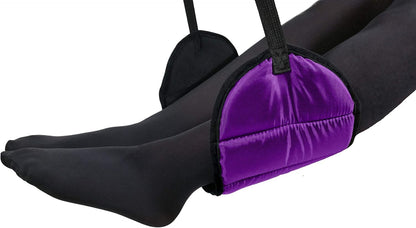 Sleepy Ride - Airplane Footrest Made with Premium Memory Foam - Airplane Travel Accessories - Helps to Prevent Swelling and Soreness - Provides Comfort for Shorter Legs (Jet Black)