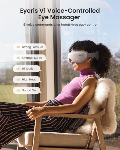 RENPHO Eyeris 1 Eye Massager with Heat, FSA Eligible HSA, Heated Eye Mask for Head Tension, Eye Strain & Screen Fatigue, Birthday Gifts for Men and Women