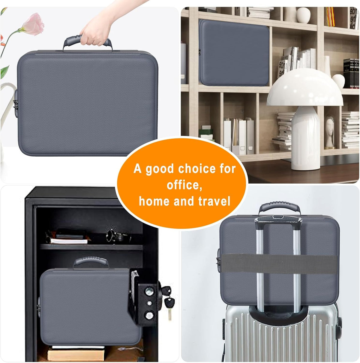 DocSafe 5200°F Fireproof Document Organizer Box with Lock, Heat Insulated