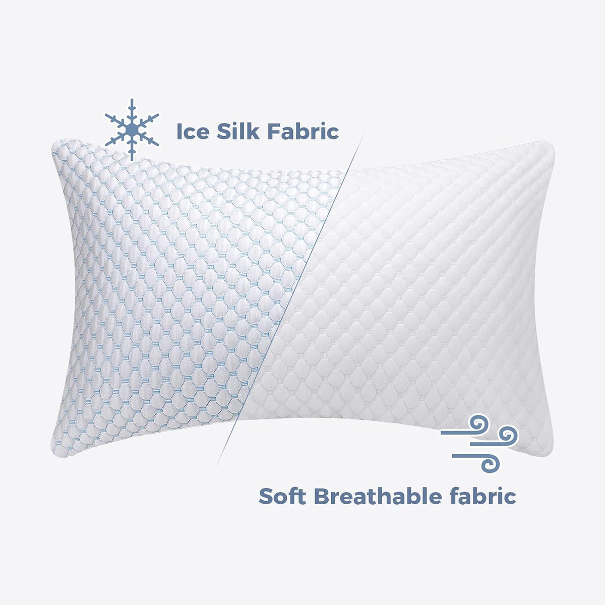 OSBED Shredded Memory Foam Pillows Queen Size Set of 2