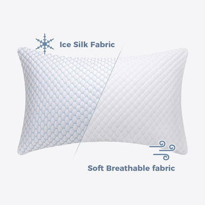 OSBED Shredded Memory Foam Pillows Queen Size Set of 2