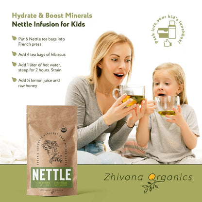 Nettle Tea Organic (100 Tea Bags) - Te de Ortiga - Digestion, Fluid Balance