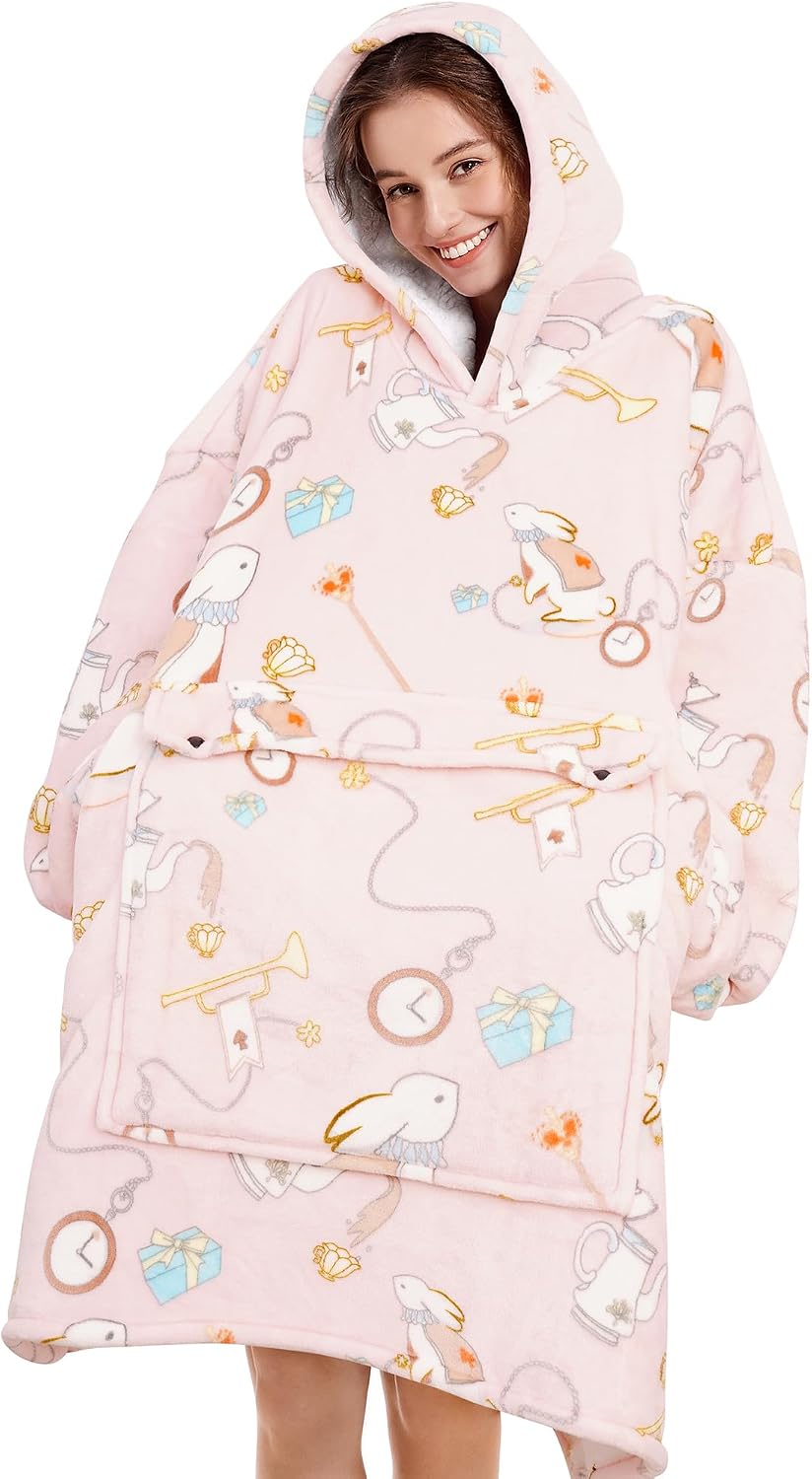 Narecte Cozy Oversized Blanket Hoodie Wearable Blanket Adults Soft Hooded Blanket Hoodie Birthday Gifts for Women Christmas - Colors A