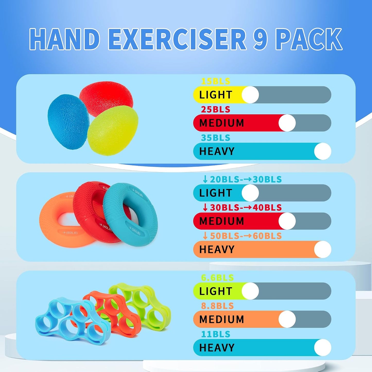 DICYWUDI Flex Therapy Bar and Grip Strength Trainers Set, Physical Therapy & Resistance Bar for Golfers Elbow,Tendinitis,Wrist,Forearms Pain, Improve Grip Strength and Relieve Pain