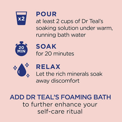 Dr Teal's Epsom Salt Magnesium Soak, Wellness Therapy with Rosemary & Mint, 3 lbs